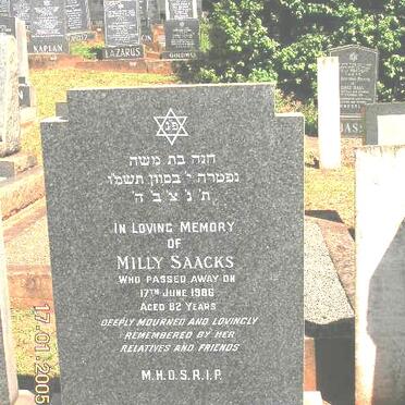SAACKS Milly  -198?