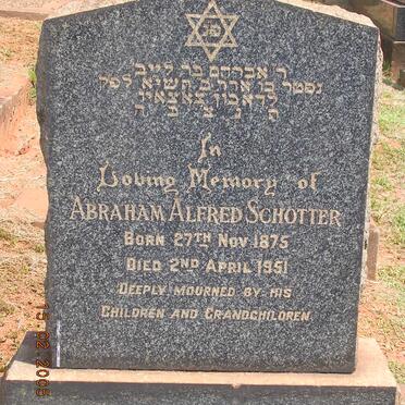 SCHOTTER Abraham Alfred 1875-1951