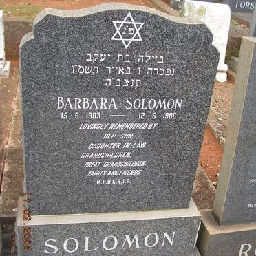 SOLOMON Barbara 1903-1986