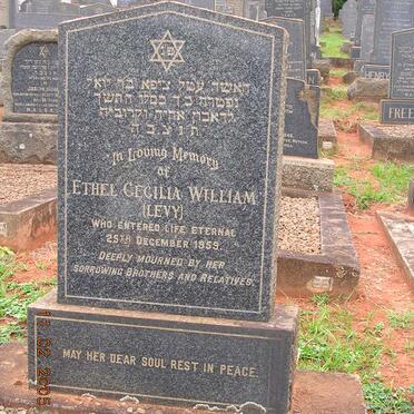 WILLIAM Ethel Cecilia nee LEVY -1959