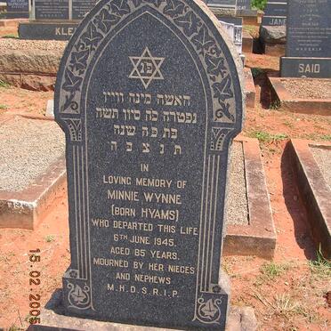 WYNNE Minnie nee HYAMS -1945