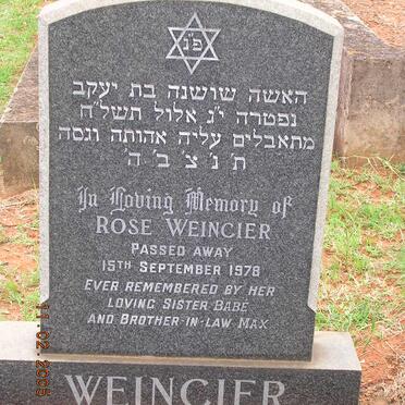 WEINCIER Rose -1978