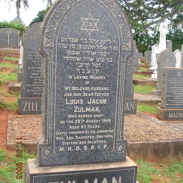 ZULMAN Louis Jacob -1949