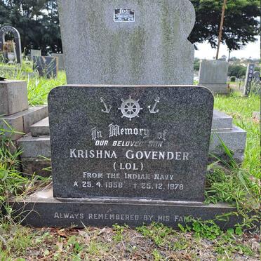 GOVENDER Krishna 1958-1978