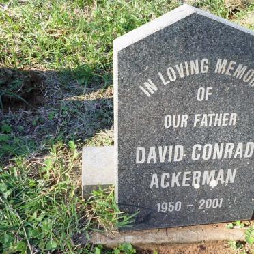 ACKERMAN David Conrad 1950-2001