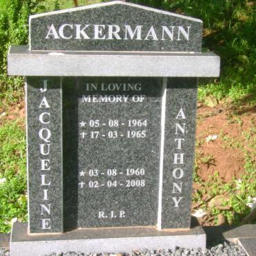 ACKERMANN Anthony 1960-2008  :: ACKERMANN Jacqueline 1964-1965