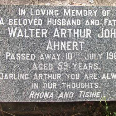 AHNERT Walter Arthur John -1968