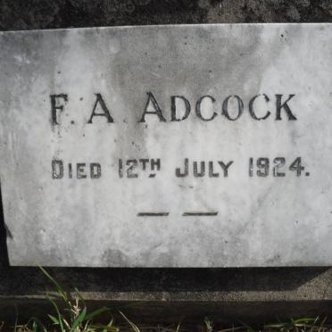 ADCOCK F.A. -1924
