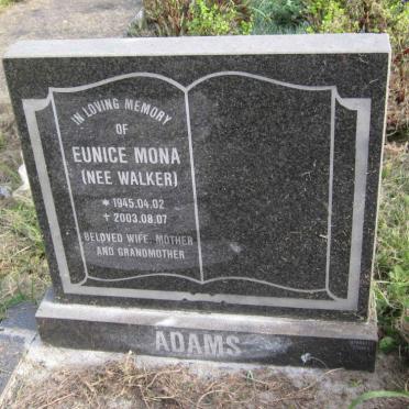 ADAMS Eunice Mona nee WALKER 1945-2003