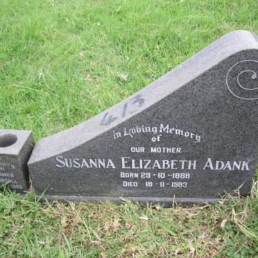 ADANK Susanna Elizabeth 1888-1983 :: PURGELL James -1969