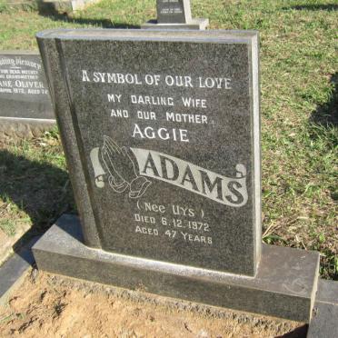 ADAMS Agnes Catherine nee UYS -1972 :: ADAMS Seth Jude -1988