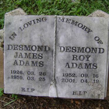 ADAMS Desmond James 1926-1959 :: ADAMS Desmond Roy 1952-2001
