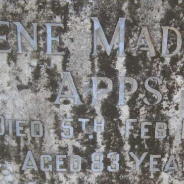 APPS Alfred Albert -1960 &amp; Irene Madeline -1967 :: APPS Alfred Frederick -1943