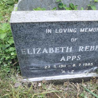 APPS Elizabeth Rebecca 1911-1985