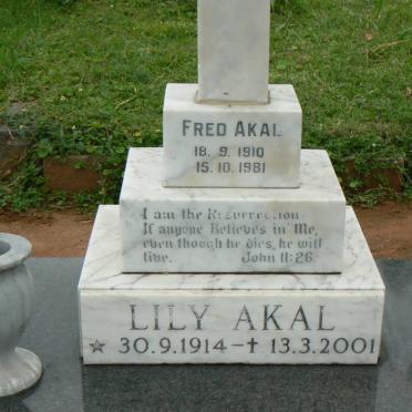AKAL Fred 1910-1981 &amp; Lily 1914-2001