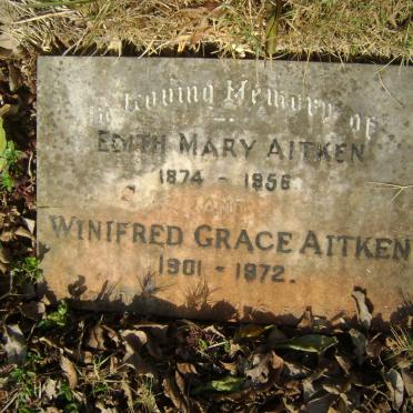 AITKEN Edith Mary 1874-1956 :: AITKEN Winifred Grace 1901-1972