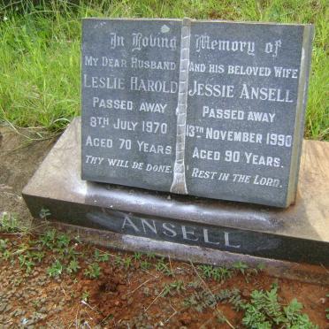 ANSELL Leslie Harold -1970 &amp; Jessie -1990