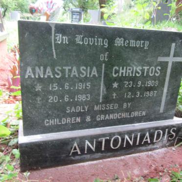 ANTONIADIS Christos 1909-1987 &amp; Anastasia 1915-1983