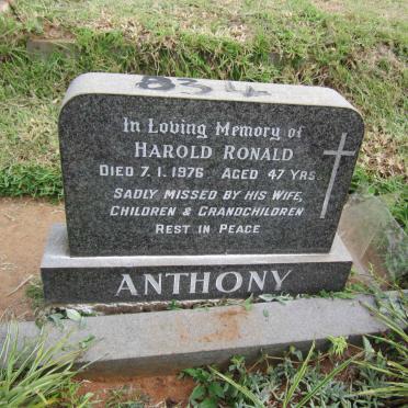 ANTHONY Harold Ronald -1976