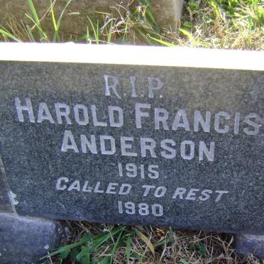 ANDERSON Harold Francis 1915-1980 