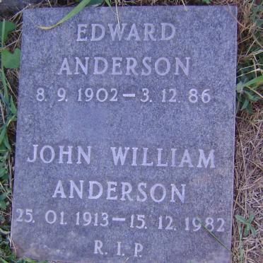 ANDERSON John William 1913-1982 :: ANDERSON Edward 1902-1986