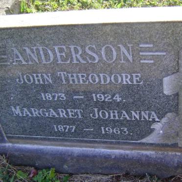 ANDERSON John Theodore 1873-1924 &amp; Margaret Johanna 1877-1963