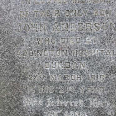 ANDERSON John -1916 