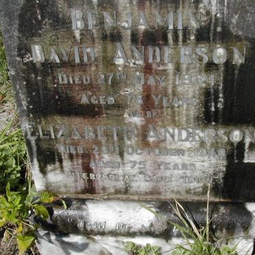ANDERSON Benjamin David -1934 &amp; Elizabeth -1940