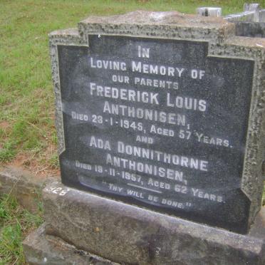 ANTHONISEN Frederick Louis -1945 &amp; Ada Donnithorne -1957
