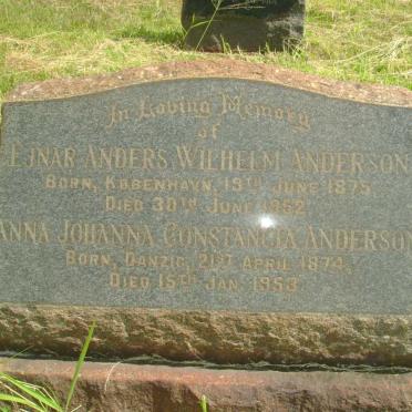 ANDERSON Linar Anders Wilhelm 1875-1952 &amp; Anna Johanna Constancia 1874-1953