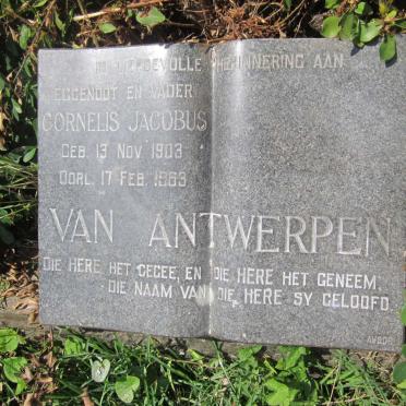 ANTWERPEN, Cornelis Jacobus, van 1903-1963