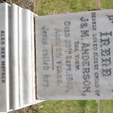 ANDERSON  Irene -1919