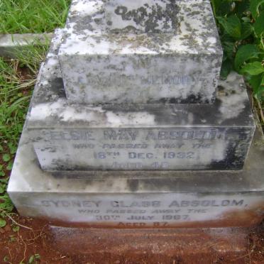 ABSOLOM Sydney Glass -1967 &amp; Elsie May -1932