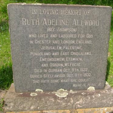 ALLWOOD Ruth Adeline nee THOMPSON -1932