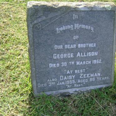 ALLISON George -1952 :: ZEEMAN Daisy -1955