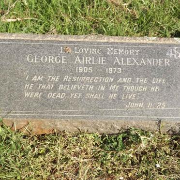 ALEXANDER George Airlie 1905-1973