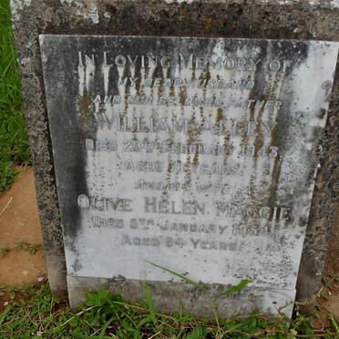 ALLEY William -1943 &amp; Olive Helen Maggie -1954