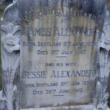 ALEXANDER James 1859-1947 &amp; Jessie 1874-1949