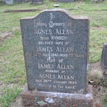 ALLAN James -1945 &amp; Agnes KYNOCH -1941