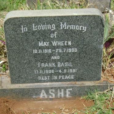 ASHE Frank Basil 1906-1991 &amp; May Wheen 1916-1990