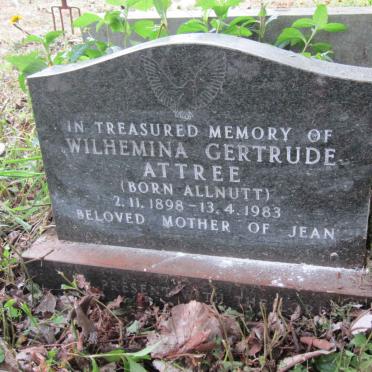ATTREE Wilhelmina Gertrude nee ALLNUTT 1898-1983
