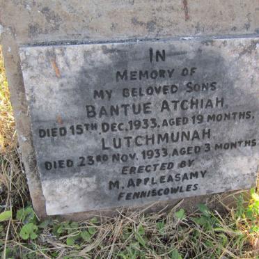ATCHIAH Bantue -1933 :: ATCHIAH Lutchmunah -1933