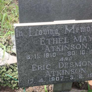 ATKINSON Eric Desmond 1907-1973 &amp; Ethel May 1910-1968