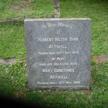 ATTWELL Herbert Hilton Dunn -1949 &amp; Mary Constance -1984