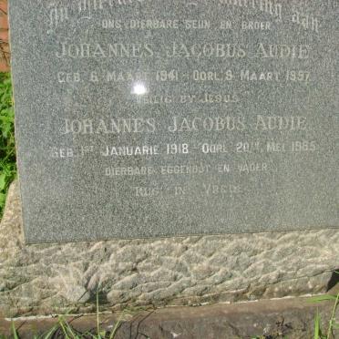 AUDIE Johannes Jacobus 1918-1985 :: AUDIE Johannes Jacobus 1941-1957