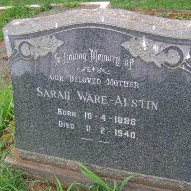 AUSTIN Sarah, WARE 1886-1940