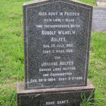 AULFES Rudolf Wilhelm 1882-1956 &amp; Johanne 1884-1958