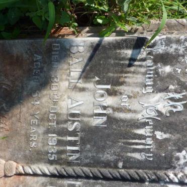 AUSTIN John Ball -1935 &amp; Annie Elizabeth -1957