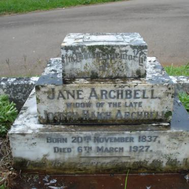 ARCHBELL Jane 1837-1927