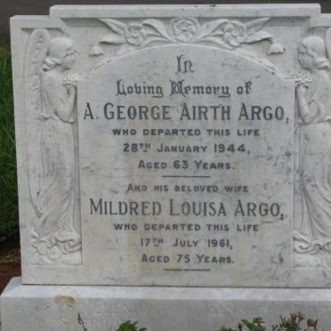 ARGO Alick George Airth -1944 &amp; Mildred Louisa -1961